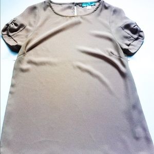 Pim + Larkin Pink Blouse Bow Sleeves Size Small